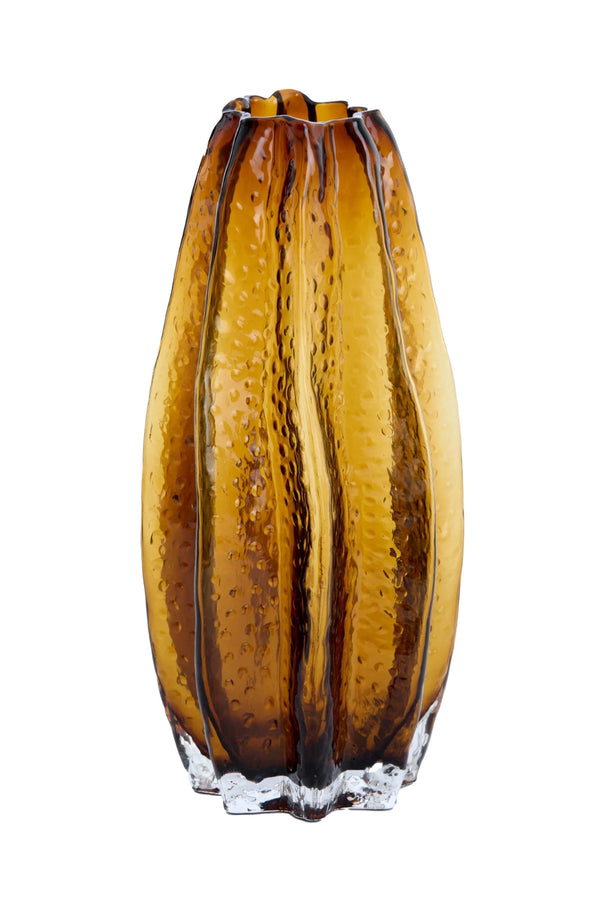 Vaas Zina 12x35cm Glas donkerbruin