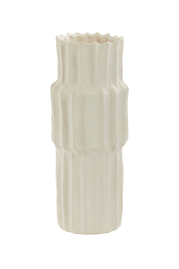 Vaas Longa 14,5x36cm Keramiek Creme