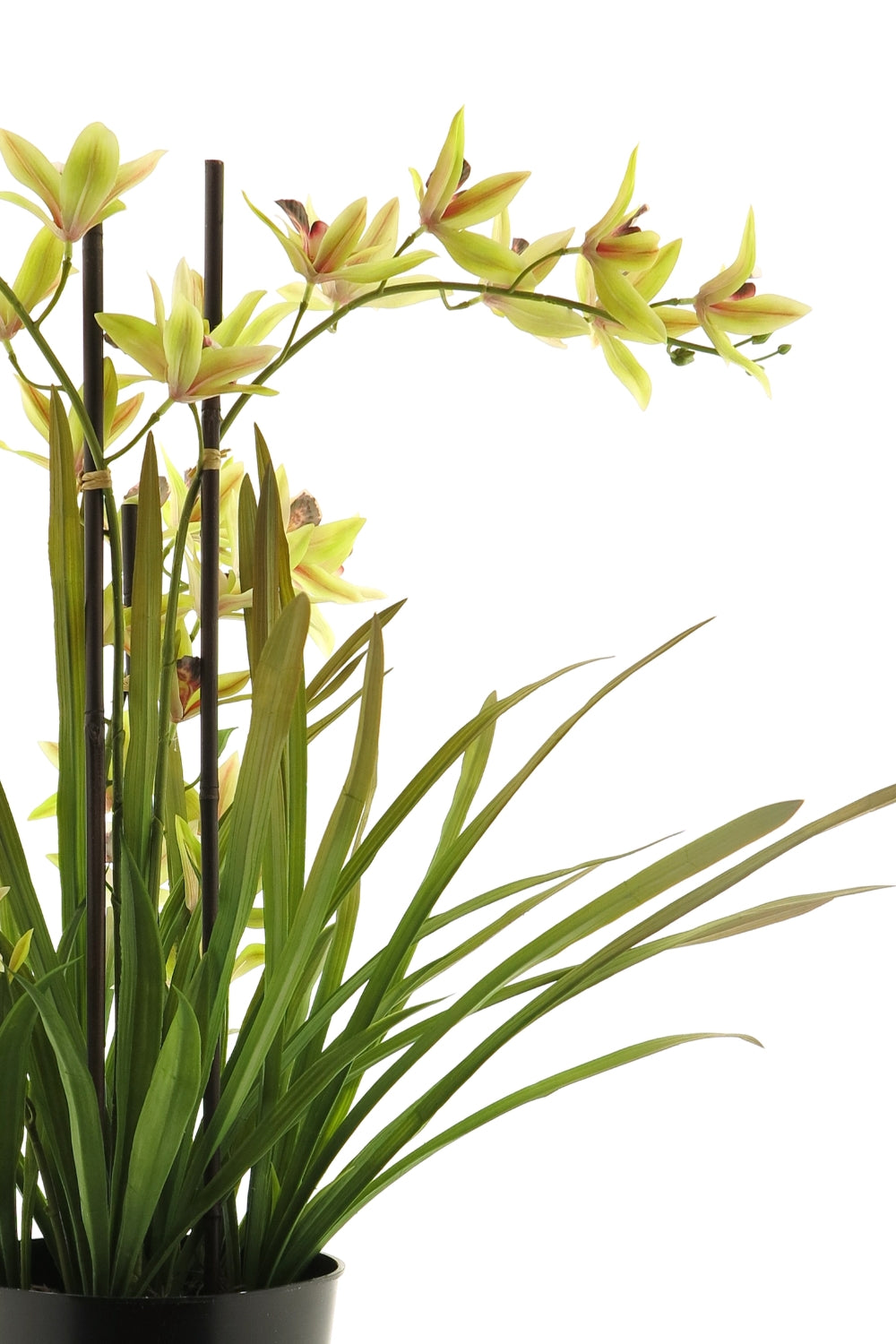 Meadow Orchidee kunstplant Groen 70cm