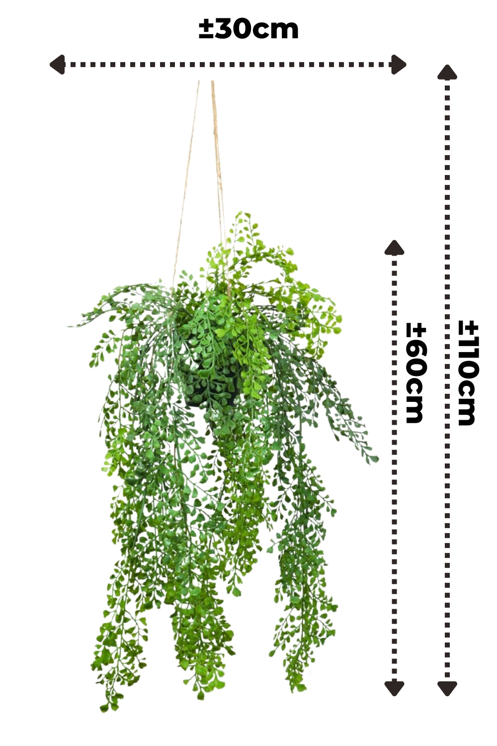 Adianthum Kunst Hangplant 110cm