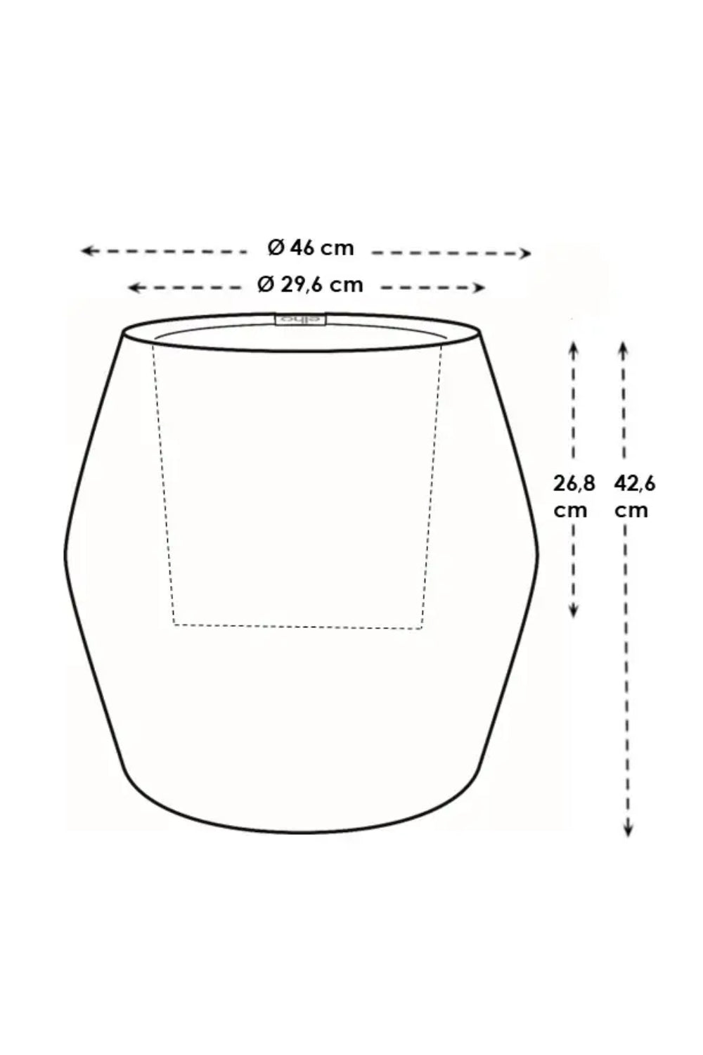 Bloempot Elho June split low 42cm smaragd groen