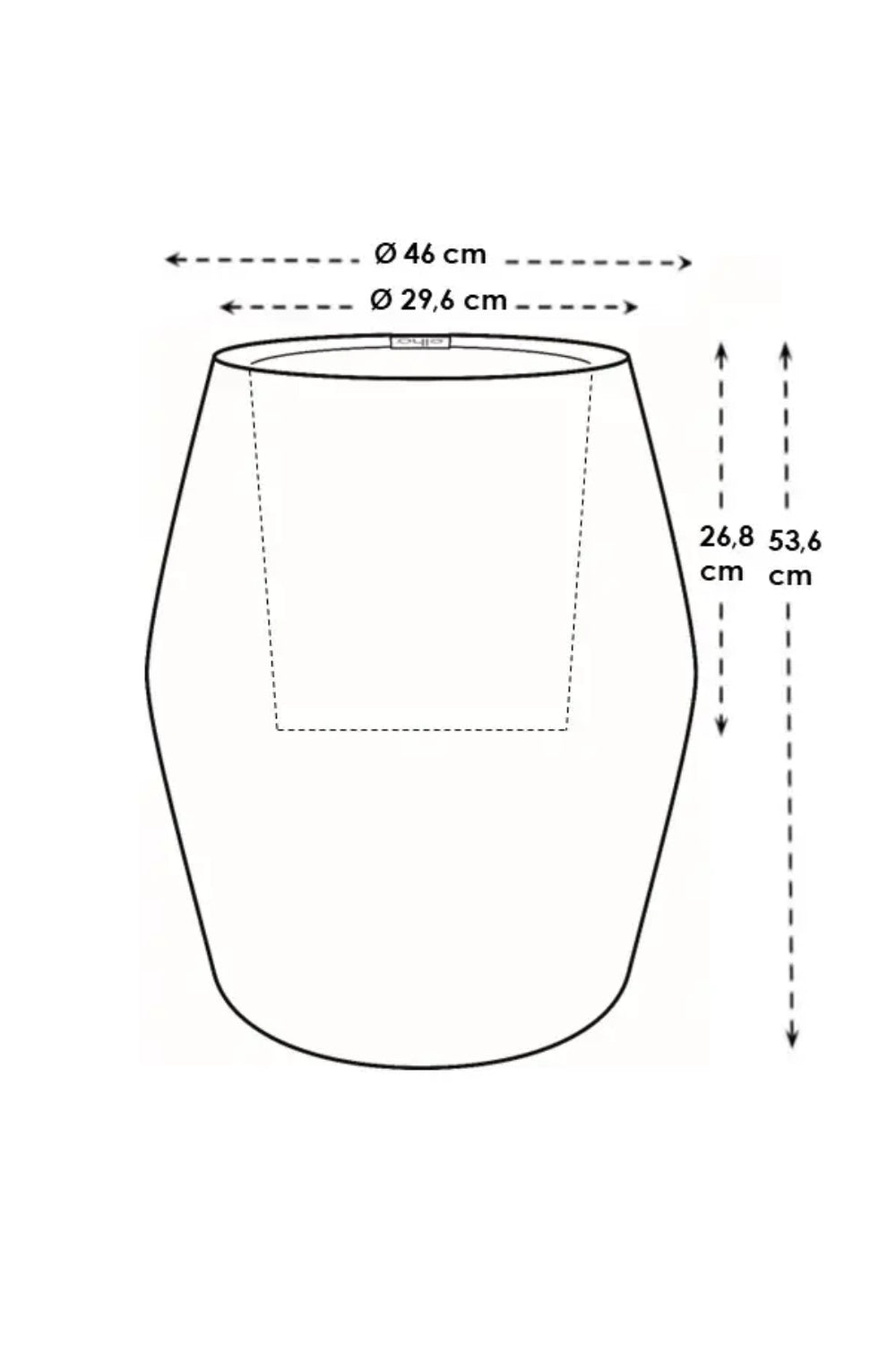 Bloempot Elho June split high 53cm smaragd groen