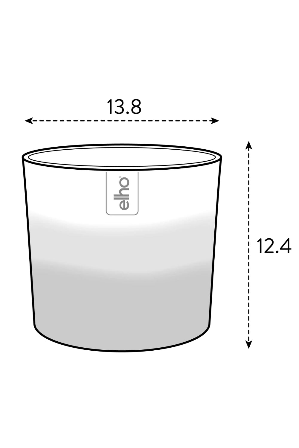 Bloempot Elho colour gradient rond 14cm cederbruin