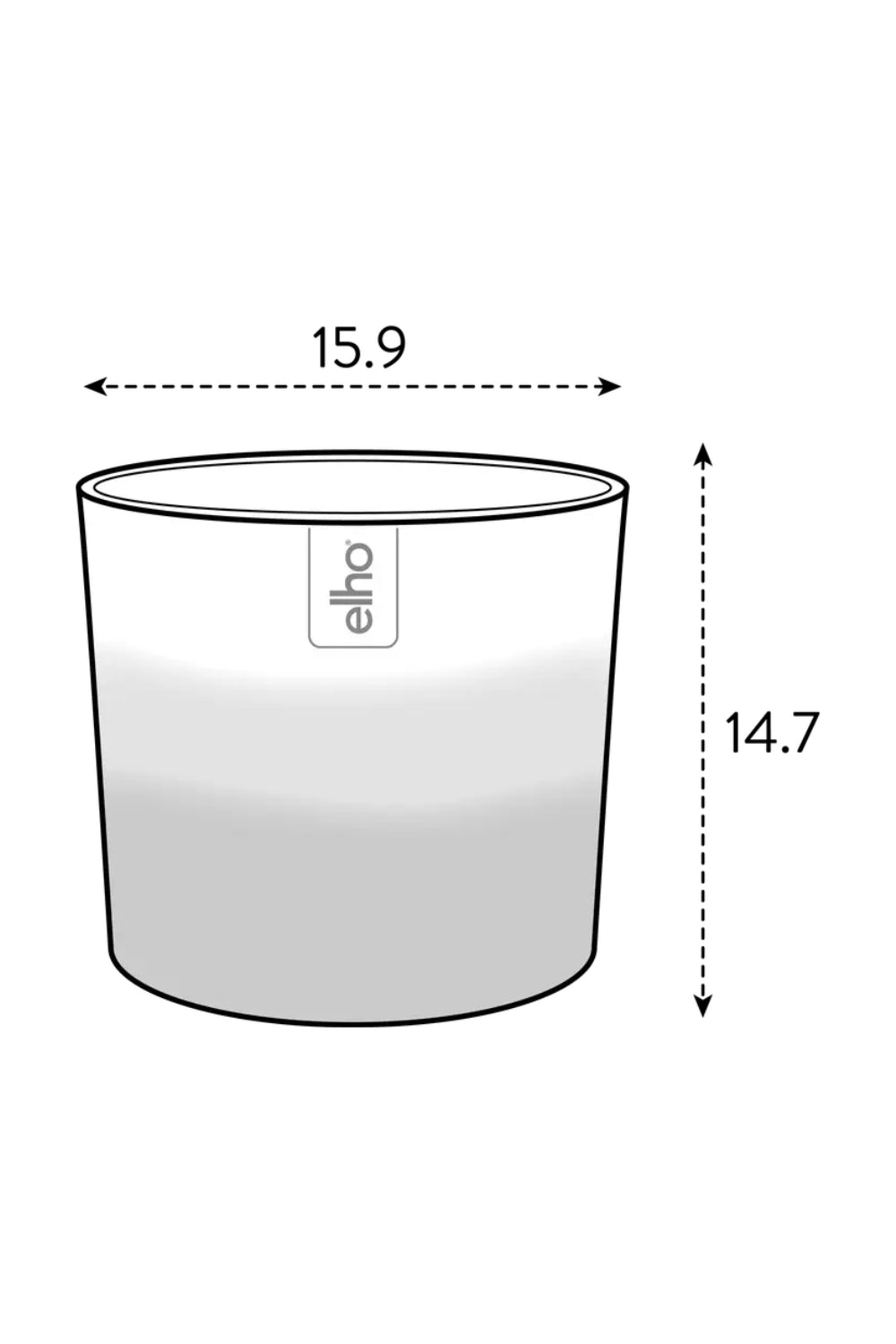 Bloempot Elho colour gradient rond 16cm bamboegroen