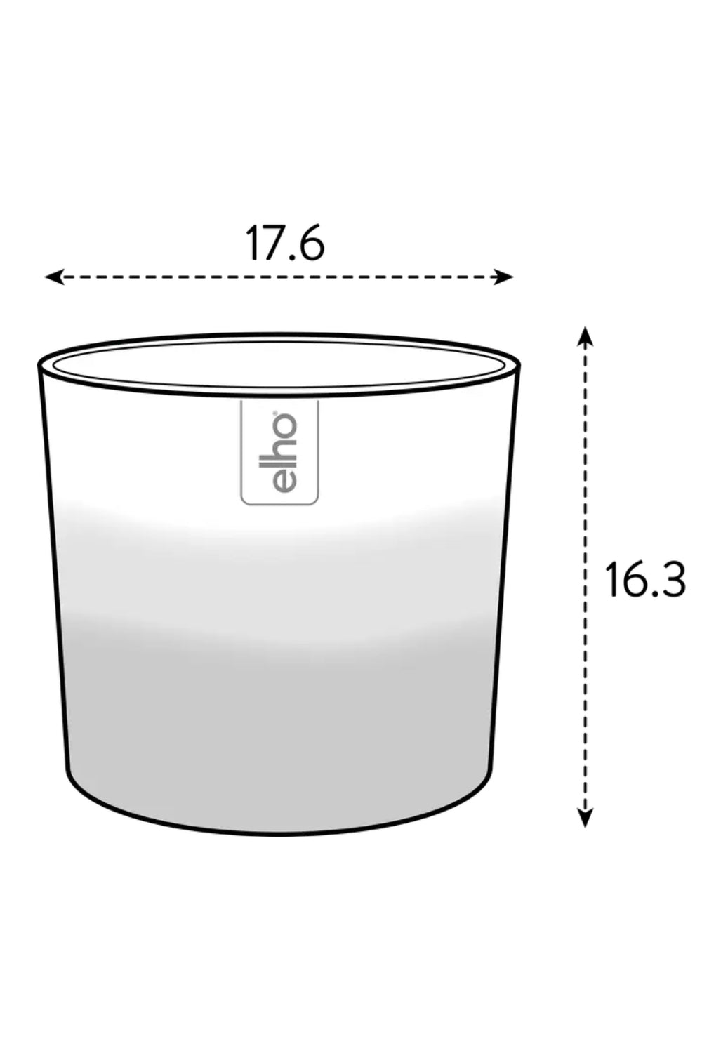 Bloempot Elho colour gradient rond 18cm bamboegroen