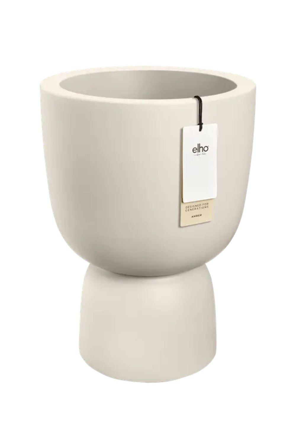 Bloempot Elho Amber pure coupe 41cm Linnen wit