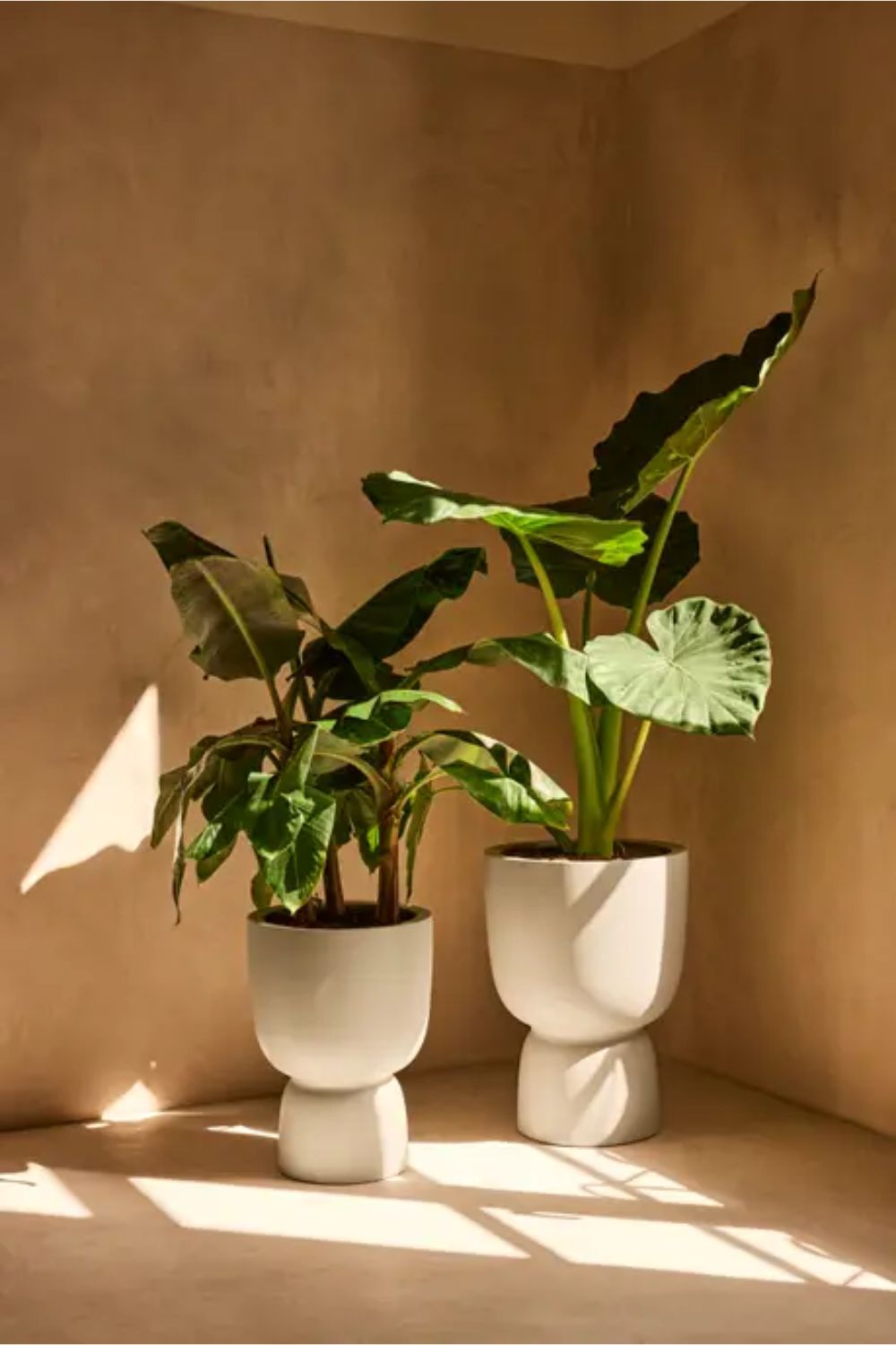 Bloempot Elho Amber pure coupe 41cm Linnen wit