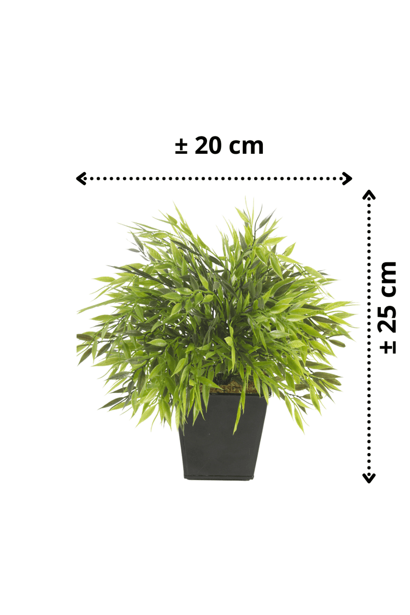 afmetingen Bamboe kunstplant incl. pot 25cm