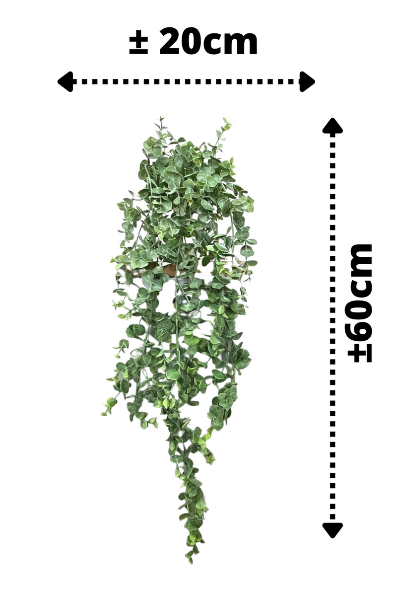 afmetingen Eucalyptus Kunst Hangplant 60cm
