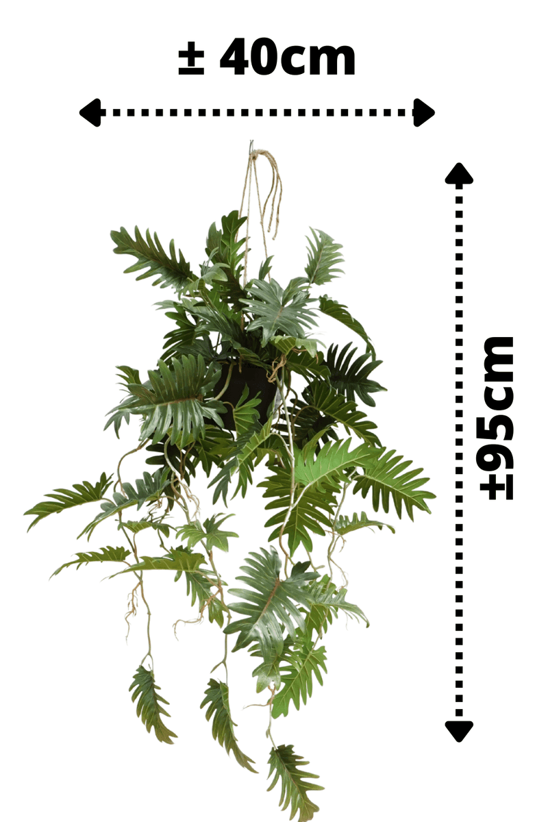 afmetingen Philodendron Kunst Hangplant 95cm
