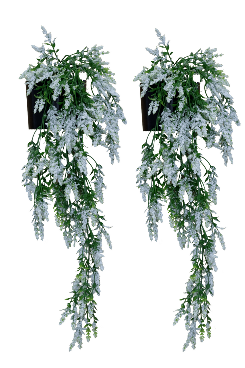 kunst hangplant wit 70cm